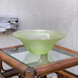 Vintage Green Glass Bowl